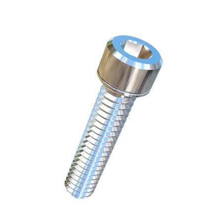 Allied Titanium 1/4"-20 Socket Head Cap Screw, Socket, Plain Titanium, 1-1/8 in Length 0032375